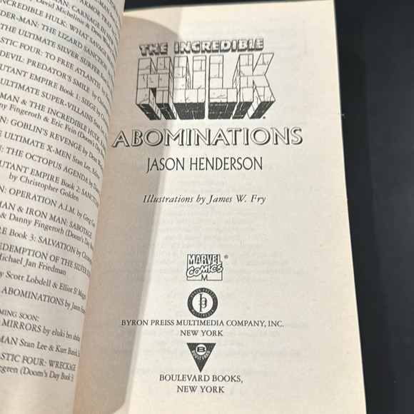 The Incredible Hulk: Abominations by Jason Henderson - Vintage Paperback Novel - Picture 8 of 13